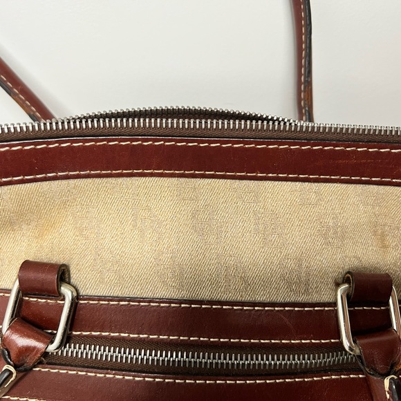 Dooney & Bourke Signature Anniversary Pocket Tote Satchel - Picture 4 of 12